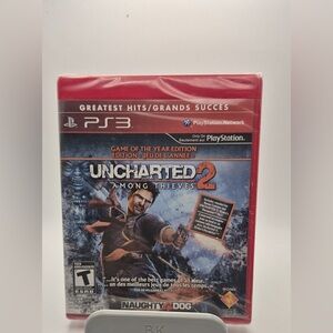 Sony Uncharted 2: Among Thieves PS3 - Red Edition Brand New Factory Sealed